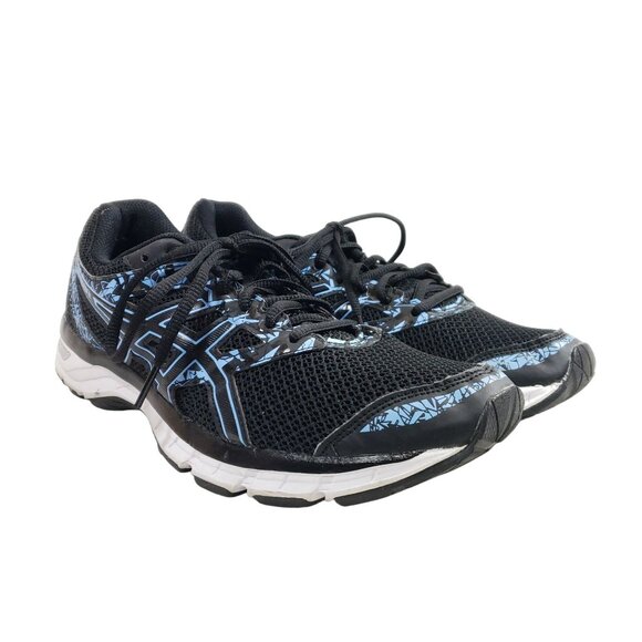 Asics Gel-Excite-4 Womens Size 9.5 Black & Blue Athletic  Running Shoes - Picture 1 of 9
